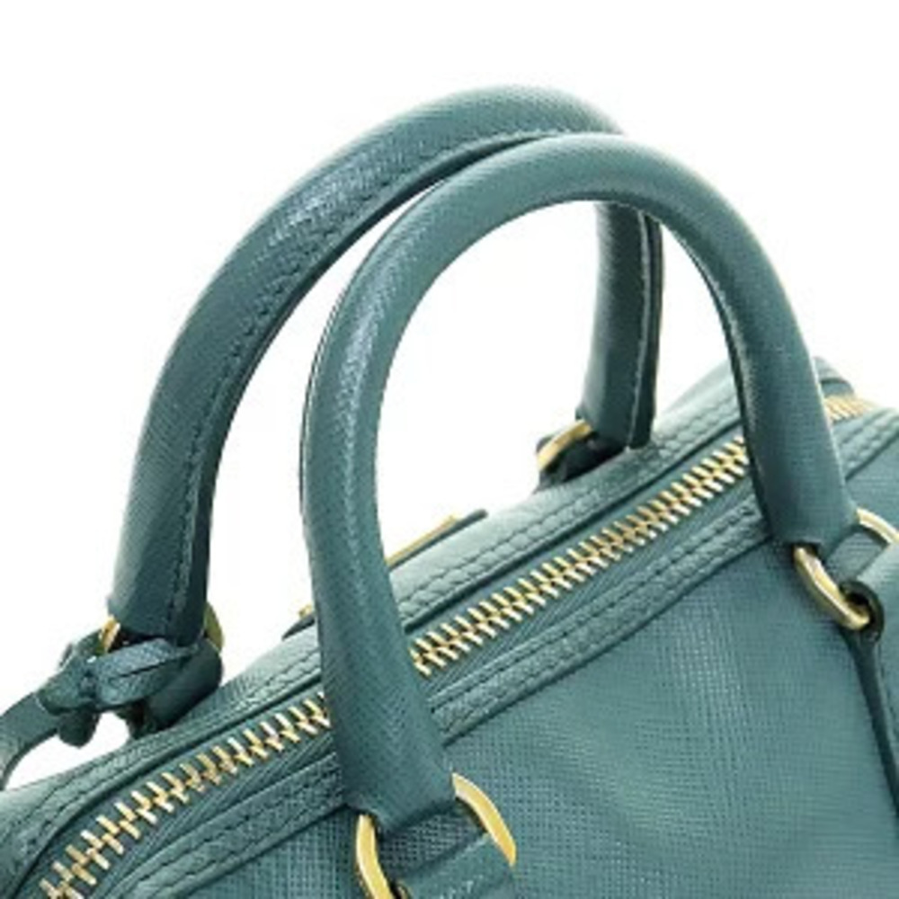 Prada Boston Bag Saffiano Leather Blue - Picture 5 of 6